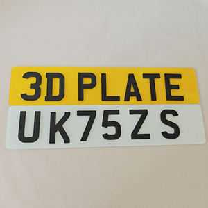 Vente en gros de lettres noires surélevées en 3D, autocollants en acrylique gravés au laser pour numéros de voiture, plaques d'impression gaufrées, trophées - Product Image 4