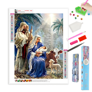 Pintura <span class=keywords><strong>de</strong></span> diamantes <span class=keywords><strong>de</strong></span> personas cristianas personalizada, taladros para el <span class=keywords><strong>nacimiento</strong></span> <span class=keywords><strong>de</strong></span> Jesús, Kit <span class=keywords><strong>de</strong></span> Pintura Artística <span class=keywords><strong>de</strong></span> diamantes DIY para adultos - Product Image 1