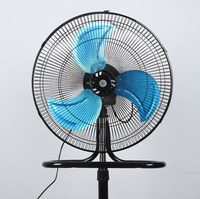 Ventilateur sur pied en métal de 18 pouces, 3 vitesses, haute vitesse, pour la maison, la chambre à coucher, le salon