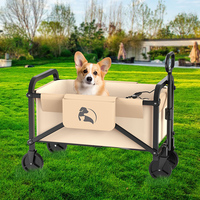 Chariot de bain pliable multifonctionnel pour animaux de compagnie Roues pliables pour la plage, le camping et le sport Chariot polyvalent pour l'épicerie
