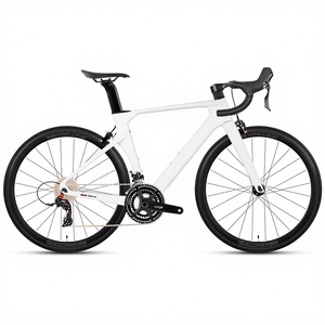 Bicicleta de Carretera Rígida de Fibra de Carbono de Alto Módulo 700C, 22 Velocidades, Horquilla, Llanta, Disco, Ligera, Aerodinámica, para Carreras Urbanas, Cuadro de Fibra de Carbono Ligero - Product Image 1