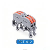 Connecteur de câblage à levier pour montage sur rail DIN PCT-413, bornier à raccordement rapide 3 broches, 32A, 0,08-4,0 mm², connecteur à levier électrique
