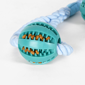 Jouets à mâcher personnalisés pour chiens stockés en gros Designer personnalisé fabrique à la main pas cher tressé coton corde mangeoire balle pour animaux de compagnie - Product Image 3