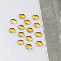 Vente en gros de cabochons ovales en citrine naturelle 2x3mm, pierres lâches claires pour incrustation de bagues et colliers