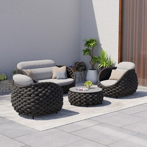 Juego de Sillas de Sofá de Mimbre de Ratán Ecológico, Impermeable, Moderno y de Lujo, Económico, para Exteriores, para Hotel, Apartamento, <span class=keywords><strong>Muebles</strong></span> de Jardín - Product Image 4