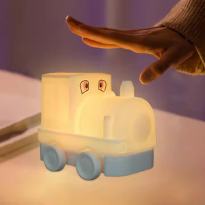 Nuevo Taxi, coche, <span class=keywords><strong>tren</strong></span>, luz nocturna, sincronización, lámpara de silicona recargable, Sensor táctil, luces para dormir, productos para bebés y niños, dormitorio - Product Image 1
