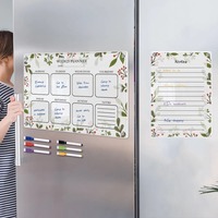 Planificateur magnétique quotidien et hebdomadaire, tableau de calendrier effaçable à sec, tableau de notes réutilisable pour réfrigérateur, pour la décoration de la maison