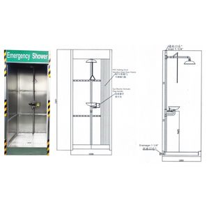 दाओ 17 + वर्षों के कारखाने से संलग्न कैबिनेट आपातकालीन नेत्र धोने की सुरक्षा शॉवर बूथ औद्योगिक और प्रयोगशाला संरक्षण पीप स्टील बनाया गया - Product Image 6
