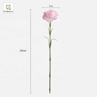 Fleur artificielle au toucher réel, 50 cm, fleurs de carnation artificielles, centre de table pour la maison, décoration de fête de mariage, cadeau pour la fête des mères