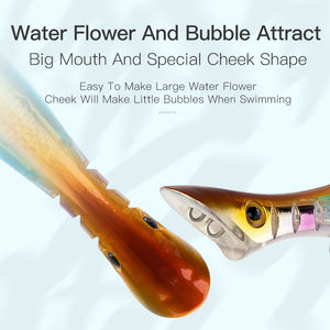 เหยื่อปลอม KINGDOM 9510 แบบแข็ง ปากใหญ่ สำหรับน้ำลึก ดีไซน์วงแหวนคู่ หลายรูปแบบการเคลื่อนไหว ลอย-จม แบบ Popper - Product Image 5