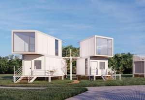 منازل متنقلة بغرفتي نوم، شقة مسبقة الصنع من الحاويات بتصميم عصري، ماركة كينجلاند، منشأ شاندونغ - Product Image 3