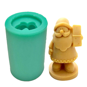 Molde de silicona para velas de Papá Noel, alta calidad, artesanal de yeso, barba larga, regalo de Navidad, escultura de decoración de escritorio - Product Image 3