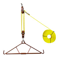 Système de gambrel de chasse haute capacité 500 LB avec palan à double poulie pour la chasse au cerf, accessoire extérieur durable et robuste