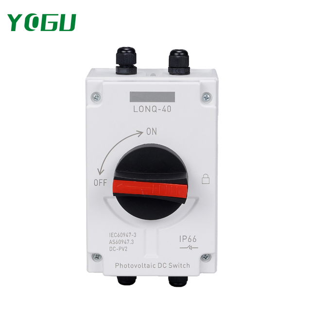 40A 1000V DC PV Isolator Switch IP66 for Solar Power Applications