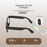 Lunettes Intelligentes TOWIN TWV03 PRO-1B avec Caméra IA, Photos 8MP/32MP, Vidéo 1200P, Anti-tremblement, Traduction IA et Reconnaissance d'Objets via Wi-Fi