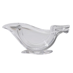 Exprimidor De fruta transparente manual, Exprimidor De limón con clip De cristal acrílico De pájaro De plástico - Product Image 6