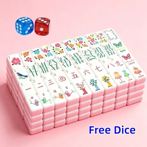Stock 1.24*0.91*0.63 Inch Wholesale Mini 4 Layer 60 Melamine Travel Luxury <b>Set</b> Pink Girl Heritage American <b>Mahjong</b> Entertainment - Product Image 2