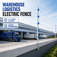 Hoogspannings elektrische afrastering energizer 4/6 draads enkel/dubbele zone alarmsysteem voor magazijnlogistiek beveiliging
