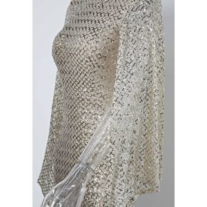 Robe de soirée moulante <span class=keywords><strong>Missord</strong></span> à sequins, manches fendues, ourlet sirène, pour femmes, blanche - Product Image 5