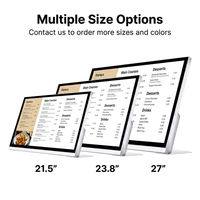 Écran publicitaire numérique de table Android WiFi de 21,5, 23,8 et 27 pouces pour affichage de menus de restaurant
