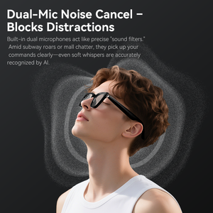 2025 X01 ai kính thông minh chụp ảnh Bluetooth gọi điện thoại Wifi ai Dịch giọng nói trợ lý UV bảo vệ kính mát LED Pin - Product Image 2