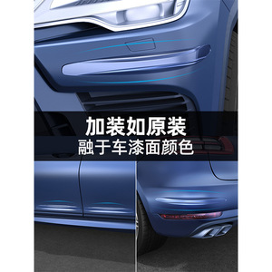 Tiras anticolisión para parachoques de coche, moldura protectora de PU para actualización y mejora, alta transparencia, negro puro - Product Image 1