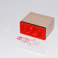 Joli tampon en caoutchouc en bois pour l'impression artisanale DIY pour enfants, accessoires de modélisme