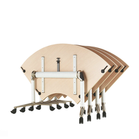 Table de conférence pliante moderne, table de formation et de réunion modulaire pour bureau, avec roulettes