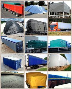 Cortinas laterales de camión de lona de PVC impermeables personalizadas de fábrica con revestimiento opaco para técnicas tejidas de transportador de semirremolque - Product Image 4