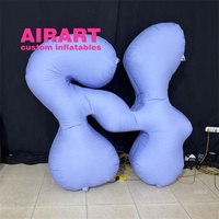 Lettres gonflables irrégulières personnalisées avec éclairage LED en option, Grandes lettres gonflables artistiques en 3D pour la décoration de festivals et de galeries