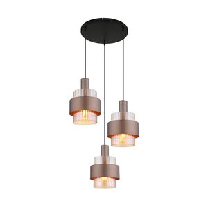 Lampadario in Vetro e Ferro Dorato Champagne, Altezza Regolabile, <span class=keywords><strong>Luce</strong></span> Bianca Calda, Moderno per Interni, Arredamento di Lusso - Product Image 1