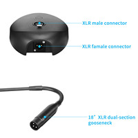 Microphone de bureau col de cygne filaire XLR cardioïde BOYA BY-GM18CB pour ordinateur, PC, studio, discours, conférences, vidéo, réunions en direct