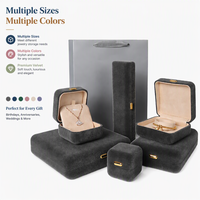 Coffret Cadeau de Luxe en Velours pour Bijoux : Boîte à Bagues, Pendentifs, Bracelets et Colliers – 5 Couleurs – Vente en Gros – Emballage Professionnel pour Bijoux