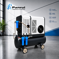 Compresseur d'air à vis portable monophasé 220V 60Hz, 10HP 7.5kW, réservoir d'air 220L, 8-13 bars, conception mobile pour la pulvérisation de meubles
