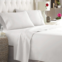4 pièces 300TC 100% coton pur jetables personnalisables antibactériens draps et taies d'oreiller imperméables à motifs floraux/à motifs/à thème de Noël