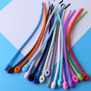 Silicone Cable <b>Ties</b> 17Cm Multifunctional Keychain Bag Pendant Data Cord Organizer For Straps Accessories - Product Image 3