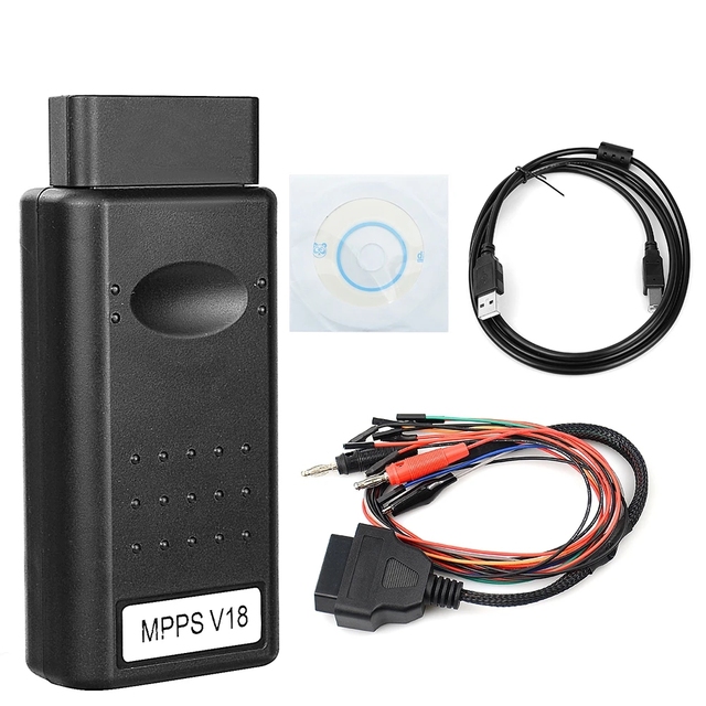 MPPS V18 Unlock Version ECU Chip Tuning OBD2 Auto Diagnostic Tool ECU Tunning Flasher Remap Cable For EDC15 EDC16 EDC17