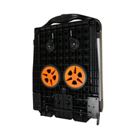 Chariot à plateforme pliable à quatre roues avec caisse de rangement double couche, chariot de transport d'outils personnalisable OEM