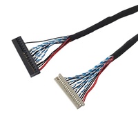 Conector LVDS de 20, 30 y 40 pines con paso de 1.25mm y 2.0mm, cable blindado para ensamblaje de pantalla LCD
