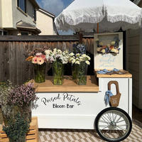 Chariot à bonbons de luxe en métal, chariot de présentation de fleurs personnalisé, chariot mobile pour desserts, décoration pour événements de mariage avec roues, vente en gros