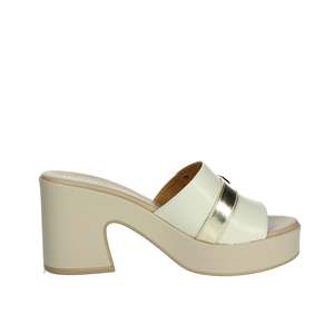Chaussures à talons pour femme Charm Woman 57150-E5, sandales plateforme beige - Product Image 4