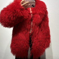 Femmes hiver laine fourrure manteau à la mode chaud laine décontracté mouton réel mongol agneau fourrure veste femmes hiver