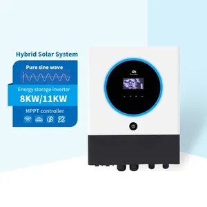 Düşük fiyat 8KW 10KW 11KW hibrid invertör Mppt güneş hibrid invertör 48V güneş invertör kapalı ızgara hibrid