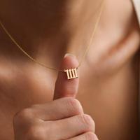 Collier numéro d'ange 11:11 en or 18 carats, pendentif numéro d'ange 1111, collier numéro porte-bonheur, cadeau pour elle
