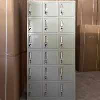 Armoire de rangement en acier, 18 portes, casier métallique scolaire, armoire de rangement industrielle en acier, 18 portes