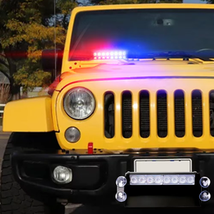 Ba chế độ nhấp nháy màu xanh đỏ 12V tự động <span class=keywords><strong>LED</strong></span> Strobe Flash tín hiệu khẩn cấp Kính Chắn Gió Cảnh báo đèn hiệu phụ kiện xe hơi - Product Image 6