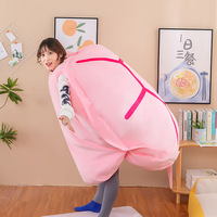 Canapé-lit géant drôle et doux en forme d'animal en peluche oreillers portables en peluche tortue jouets en peluche portable tortue coquille jouets en peluche