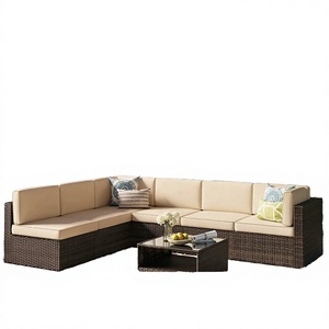 PE <b>Rattan</b> Modern Luxury Hotel <b>Outdoor</b> Aluminium Durable Comfortable Weather Resistant <b>Sofa</b> Garden Furniture Patio Sectional <b>Sofa</b> - Product Image 2