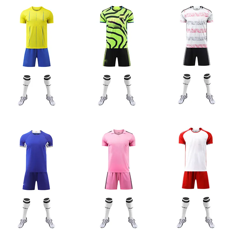 2023-24 Jersey sepak bola klub terkenal merah muda kualitas Thailand penjualan laris seragam sepak bola sejuk dengan nama pemain