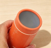 Tube en papier rectangulaire biodégradable et recyclable, écologique, personnalisable avec logo, pour emballage de capsules de vitamines, d'huile de poisson et de produits pour animaux de compagnie - Vente en gros